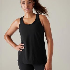 Athleta scoop neck tank top size XS color black